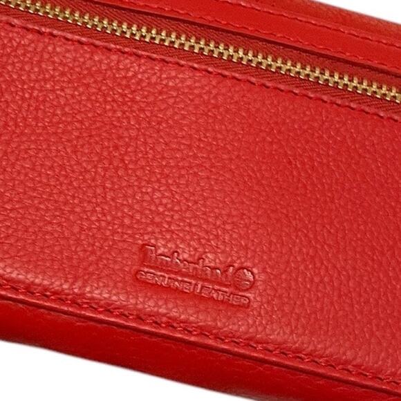 NWT TIMBERLAND Red Genuine Leather Women's Wallet No Flaws PRICE FIRM - Picture 5 of 12